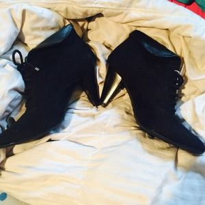Black bootie heels Black bootie heels