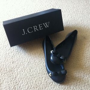 J.Crew Rainy Day Bow Ballet Flats J.Crew Rainy Day Bow Ballet Flats