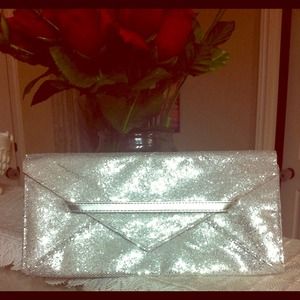 Silver Glitter Victoria's Secret Clutch Silver Glitter Victoria's Secret Clutch