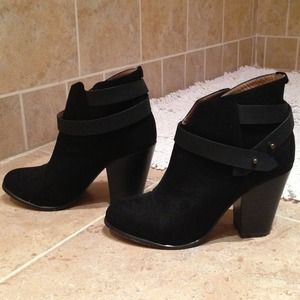 Shoes - Suede style booties WORN ONCE Shoes - Suede style booties WORN ONCE