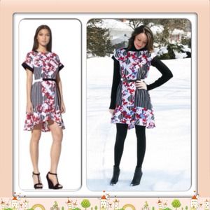 Peter Pilotto Belted Dress Floral Red 4,6,8 Peter Pilotto Belted Dress Floral Red 4,6,8