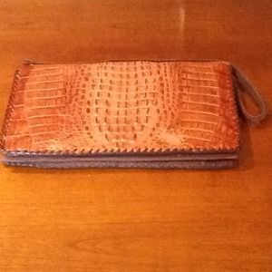 Vintage Genuine Alligator Clutch Bag Purse FAB! Vintage Genuine Alligator Clutch Bag Purse FAB!