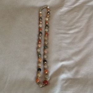 Multi colored bead necklace Multi colored bead necklace