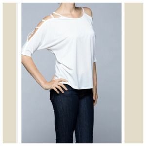 Cut shoulder chic top 2 LEFT SALE Cut shoulder chic top 2 LEFT SALE