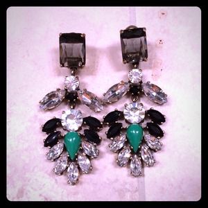 J. Crew Vintage Deco Dangle Crystal Earrings J. Crew Vintage Deco Dangle Crystal Earrings