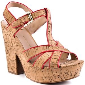 DV by Dolce Vita Shoes - DV Dolce Vita Cork Wedges with Neon Detail DV by Dolce Vita Shoes - DV Dolce Vita Cork Wedges with Neon Detail