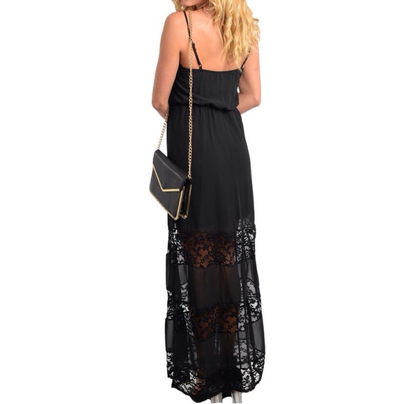 Dresses & Skirts - π PM EDITOR PICKπ LAST Black Lace Maxi 3 Dresses & Skirts - π PM EDITOR PICKπ LAST Black Lace Maxi 3