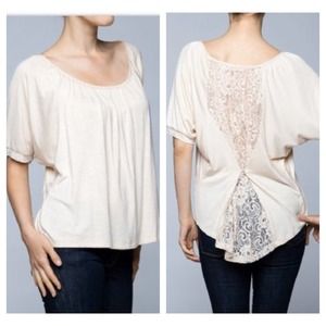 Lovely lace back top ONLY 2 LEFT SALE Lovely lace back top ONLY 2 LEFT SALE