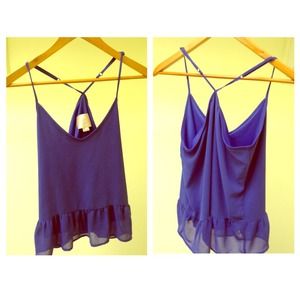 Rory Beca Blue Peplum Top Rory Beca Blue Peplum Top
