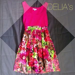Delia's Floral and Pink Dress Delia's Floral and Pink Dress