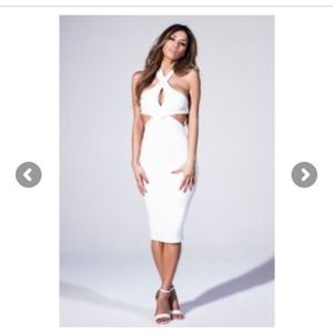 Faux Leather halter neck midi dress Faux Leather halter neck midi dress
