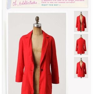 Red Anthropologie Blazer Red Anthropologie Blazer