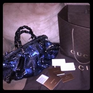 Rare limited edition Gucci blue/black python bag Rare limited edition Gucci blue/black python bag