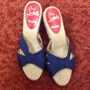 Christian Louboutin Shoes - AUTHENTIC C LOUBOUTIN's royal blue beautiful wedge Christian Louboutin Shoes - AUTHENTIC C LOUBOUTIN's royal blue beautiful wedge