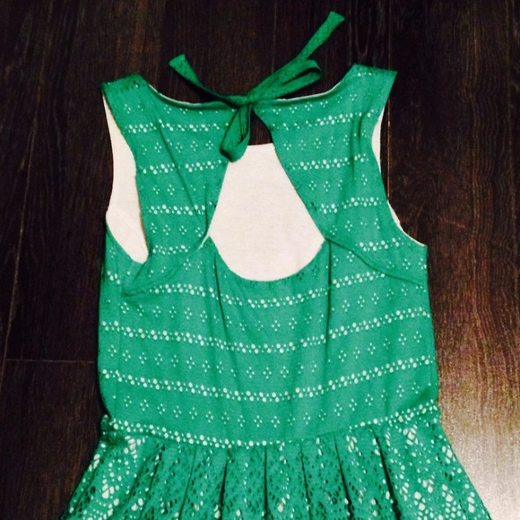 Anthropologie Dresses & Skirts - Anthropologie green eyelet dress 2 Anthropologie Dresses & Skirts - Anthropologie green eyelet dress 2