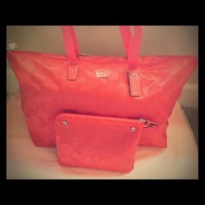 Coach Signature Nylon Large Packable WeekenderTote Coach Signature Nylon Large Packable WeekenderTote