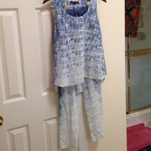 Silk pajama pants in tie-dye Silk pajama pants in tie-dye