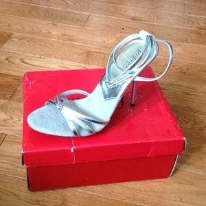 Fredericks Silver Ankle Strap Heels Fredericks Silver Ankle Strap Heels