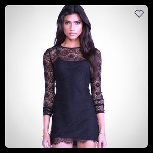 Keepsake long sleeves in navy lace dress Keepsake long sleeves in navy lace dress