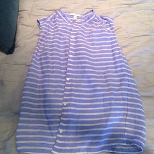 J. Crew Tops - J.Crew hydrangea blue striped shirt J. Crew Tops - J.Crew hydrangea blue striped shirt