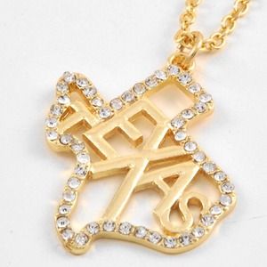 Gold and rhinestone Texas necklace Gold and rhinestone Texas necklace