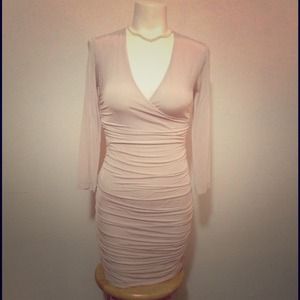 NWOT Blush Pink Scrunched Dress NWOT Blush Pink Scrunched Dress
