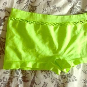 Neon green booty shorts/boy short Neon green booty shorts/boy short 