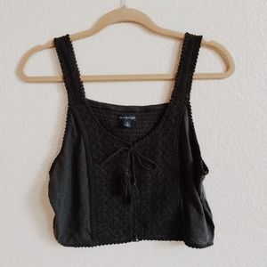 American Eagle Outfitters Tops - Charcoal Gray Crop Tank American Eagle Outfitters Tops - Charcoal Gray Crop Tank