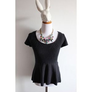 Brand New Anthropologie Dark Grey Top Brand New Anthropologie Dark Grey Top