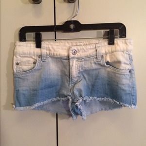 blue and white ombre LF shorts blue and white ombre LF shorts