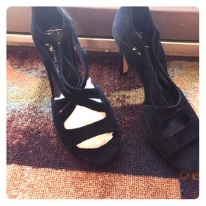Franco Sarto black suede sandals sz 6.5 Franco Sarto black suede sandals sz 6.5