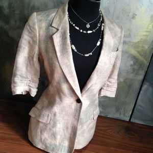 Elizabeth & James nude/grey linen blazer -size 6 Elizabeth & James nude/grey linen blazer -size 6
