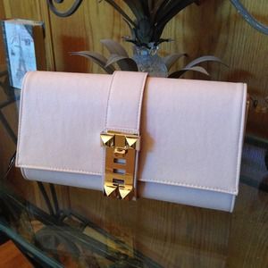 Pretty in Pink Clutch with Shoulder Strap & Clasp Pretty in Pink Clutch with Shoulder Strap & Clasp