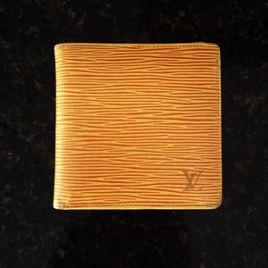 Authentic Vintage Louis Vuitton Epi Yellow Wallet Authentic Vintage Louis Vuitton Epi Yellow Wallet