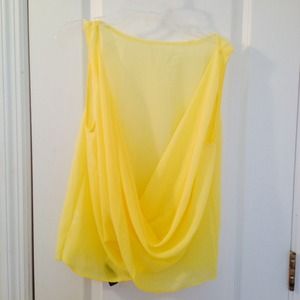NWT Yellow sheer chiffon shirt NWT Yellow sheer chiffon shirt