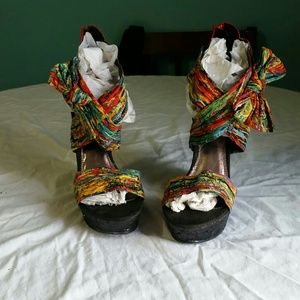 Brand new multicolored wedges size 8.5 Brand new multicolored wedges size 8.5