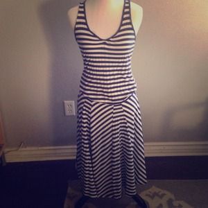 Nautical style dress - thin navy blue stripes Nautical style dress - thin navy blue stripes