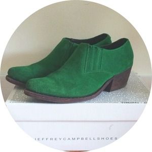 Jeffrey Campbell Shoes - 🎉HP 9/16!🎉JC Green Suede Arizona Bootie Jeffrey Campbell Shoes - 🎉HP 9/16!🎉JC Green Suede Arizona Bootie