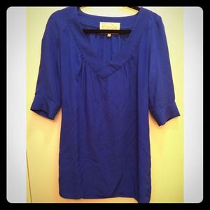 Rory Beca electric blue silk tunic top Rory Beca electric blue silk tunic top