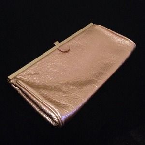 J. Crew Clutches & Wallets - JCrew • rosegold metallic clutch J. Crew Clutches & Wallets - JCrew • rosegold metallic clutch
