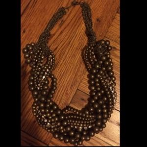 Bronze pearl&stone necklace Bronze pearl&stone necklace