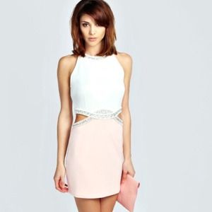 Embellished Cut Out Detail Bodycon Dress Embellished Cut Out Detail Bodycon Dress