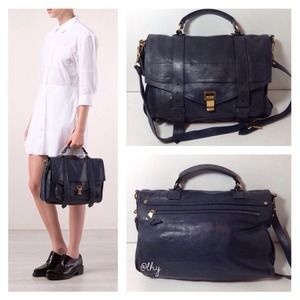 PROENZA SCHOULER PS1 LARGE SATCHEL - MIDNIGHT PROENZA SCHOULER PS1 LARGE SATCHEL - MIDNIGHT