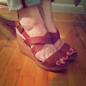 Madewell leather wedge sandals Madewell leather wedge sandals