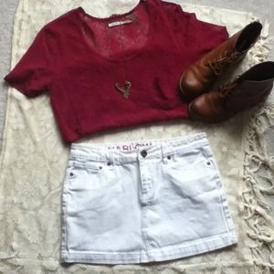 Harlow Dresses & Skirts - White Denim Skirt :) Harlow Dresses & Skirts - White Denim Skirt :)