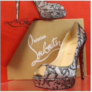 Christian Louboutin Shoes - 3XHP9/3&9/13 Christian Louboutin Lace Peep Heels Christian Louboutin Shoes - 3XHP9/3&9/13 Christian Louboutin Lace Peep Heels