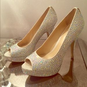 Rhinestone Heels worn only once! Rhinestone Heels worn only once!