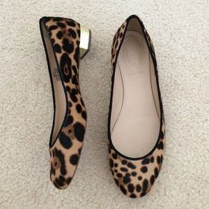JCREW leopard gold heel size 8 JCREW leopard gold heel size 8