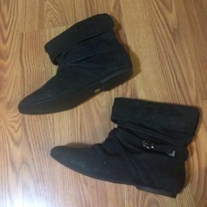 Black Folded Booties Black Folded Booties