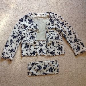 Vintage Purple Ash Short Floral Jacket Vintage Purple Ash Short Floral Jacket